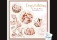 Baby Girl Arrival Circle Toppers – Pink Pastel Newborn Congratulations Card Front