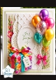 Colorful Gift & Balloons Just for You Card Topper