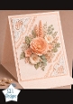 Peach & Cream 3D Floral Card Topper