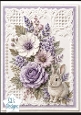 Lavender Rose & Bunny Floral Card Topper