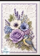 Lavender Rose & Bluebird Floral Card Topper