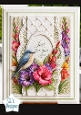 Vibrant Floral & Blue Bird Just for You Card Topper