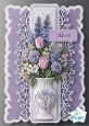 Elegant Lavender Floral Vase Celebrate Card Front