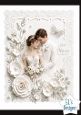Elegant Just Married Wedding Couple Card Topper