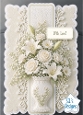Elegant White Floral Vase With Love Card Front