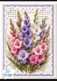 Elegant Gladiolus Bouquet & Lace 3D Floral Topper