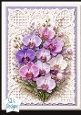 Elegant Orchid Bouquet & Lace 3D Floral Topper