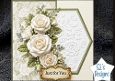 Cream Roses & Embossed Lace Just for You Topper