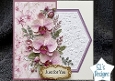 Pink & White Orchids with Embossed Lace Just for You Topper