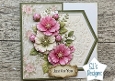 Pink & Cream Blossoms with Embossed Lace Just for You Topper