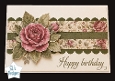 Elegant Pink Rose 3D Birthday Card Topper