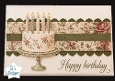 Floral Birthday Cake Card Topper with Candles