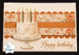 Floral Birthday Cake Card Topper in Warm Tones