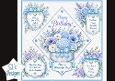Soft Blue & Lavender Floral Birthday Topper – Embossed Card Front