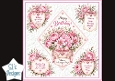 Elegant Pink Floral Birthday Topper – Embossed Card Front