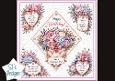 Pastel Multicolor Floral Birthday Topper – Embossed Card Front