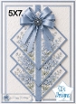 Elegant 5x7 Blue Forget‑Me‑Not Diamond Panel Card Front – Happy Birthday