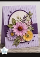Pastel Floral Birthday Topper – Layered Flowers & Embossed Card Front