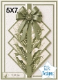 Elegant 5x7 Calla Lily & Lily‑of‑the‑Valley Diamond Panel Card Front – With Love