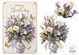 Calla Lily Vase Happy Birthday Card Topper