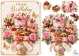 Sweet Treats Floral Happy Birthday Card Topper
