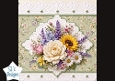 Sunflower & Cream Peony Lace Floral Card Topper