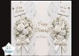 White Roses & Lace Elegant Birthday Card Topper