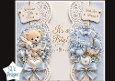 Its a Boy Blue Baby Announcement Card Topper