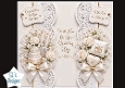 Elegant Lace & White Roses Wedding Day Card Topper