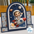 Baby Astronaut Card Topper