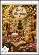 Chocolate Fountain Morning Squirrels Good Morning Topper