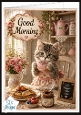 Shabby Chic Kitten with Pancakes Good Morning Topper