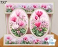 Elegant 7x7 Cyclamen Floral Card Topper for Handmade Crafts