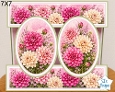 Elegant 7x7 Dahlia Floral Card Topper for Handmade Crafts