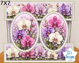 Elegant 7x7 Orchid Floral Card Topper for Handmade Crafts
