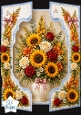 Elegant Sunflower & Rose Floral Vase Topper