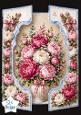 Elegant Pink & White Peony Floral Vase Topper