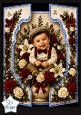 Vintage Baby Boy Floral Topper with Roses & Lilies