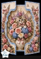 Cute Kitten Pastel Floral Topper with Roses & Hydrangeas