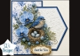 Bluebird Nest Floral Topper with Blue Orchids