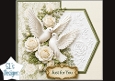 Elegant White Doves Floral Topper with Cream Roses