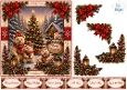 Whimsical Christmas Bears – Festive Tree & Cozy Winter Cabin Scene