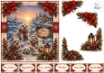 Whimsical Christmas Seal Pups – Snowy Cabin & Lantern Holiday Scene