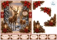 Elegant Christmas Deer – Snowy Forest & Lantern Winter Scene