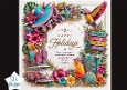 Tropical Happy Holidays Card Topper – Sunshine & Relaxation Theme