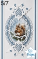 Elegant 5x7 Winter Squirrel Decorative Card Topper