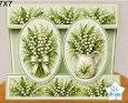 Elegant 7x7 Lily of the Valley Floral Card Topper for Handmade Crafts