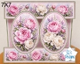 Elegant 7x7 Peony Floral Card Topper for Handmade Crafts
