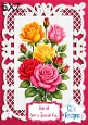 Elegant 5x7 Rose Floral Invitation Card Topper