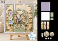 Adorable Elephant Mother & Baby 7x7 Card Kit with Decoupage, Lace Medallion, Floral Toppers & Sentiments